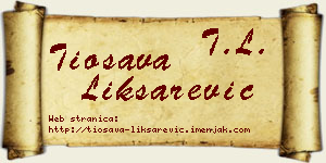 Tiosava Liksarević vizit kartica
